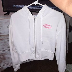Creamish white zip up